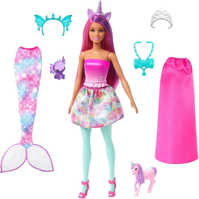 Shop Mattel Barbie Doll and Fantasy Pets, Doll, Mermaid Tail and online at Kiddie Wonderland India