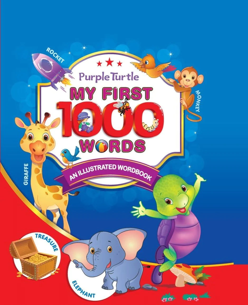 My First 1000 Words for Early Learning Illustrated Book to Learn Alphabet, Numbers, Shapes and Colours | Age : 2 Years+ by Purple Turtle