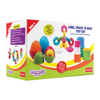 Giggles Link Stack N Nest Toy Set | Age :  1 Years + by Funskool