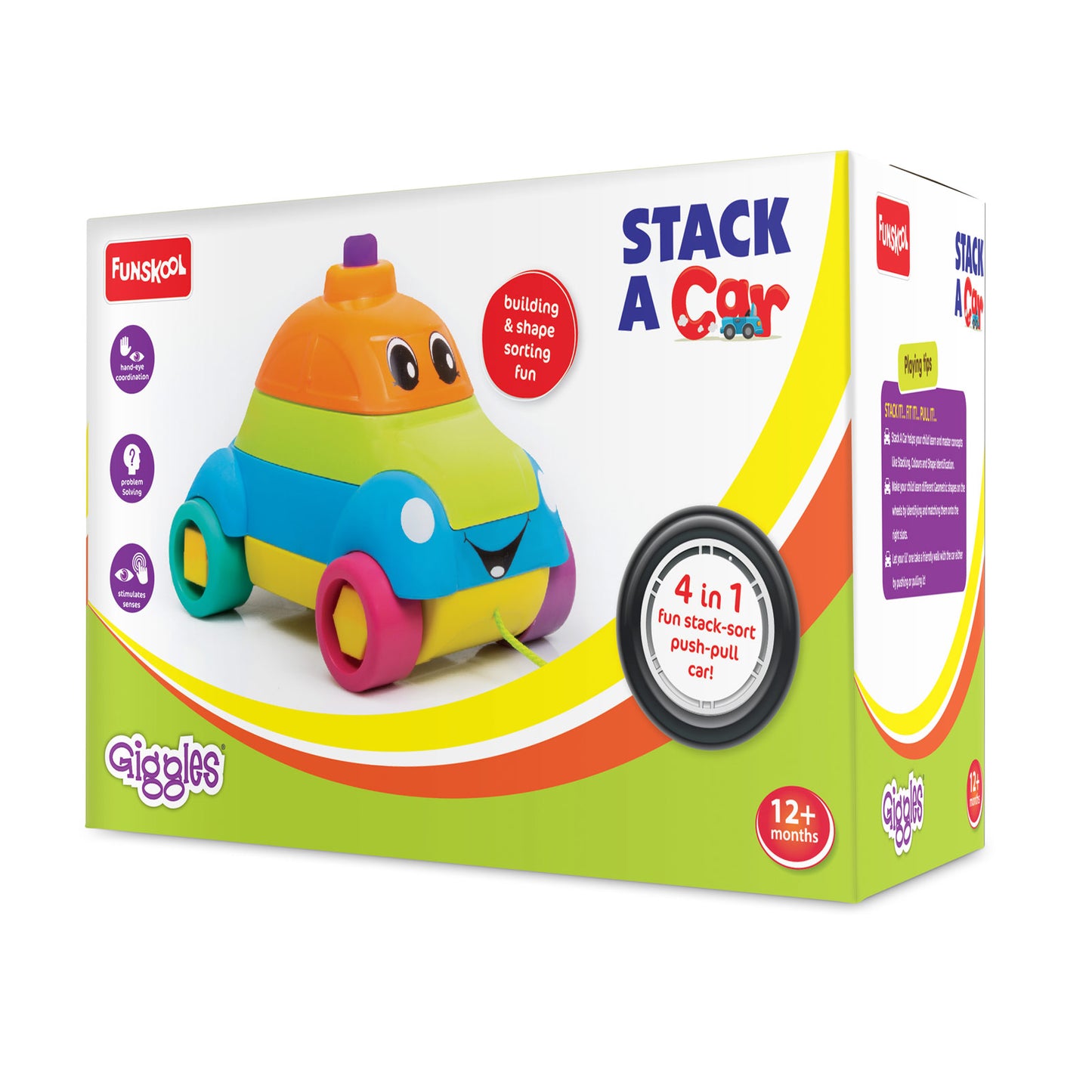 Giggles Stack A Car | Age :  1 Years + by Funskool