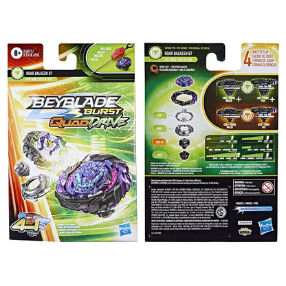Beyblade Burst QuadDrive Roar Balkesh B7 Spinning Top Starter Pack With Launcher For Kids Ages 8 And Up
