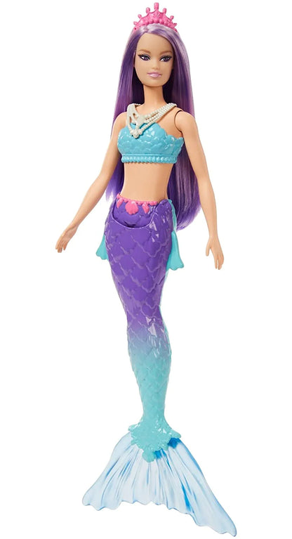 Barbie Dreamtopia Mermaid Doll (Purple Hair) With Blue & Purple Ombre Mermaid Tail And Tiara, Toy For Kids Ages 3 Yrs & Up | Age :  3 Years + by Mattel