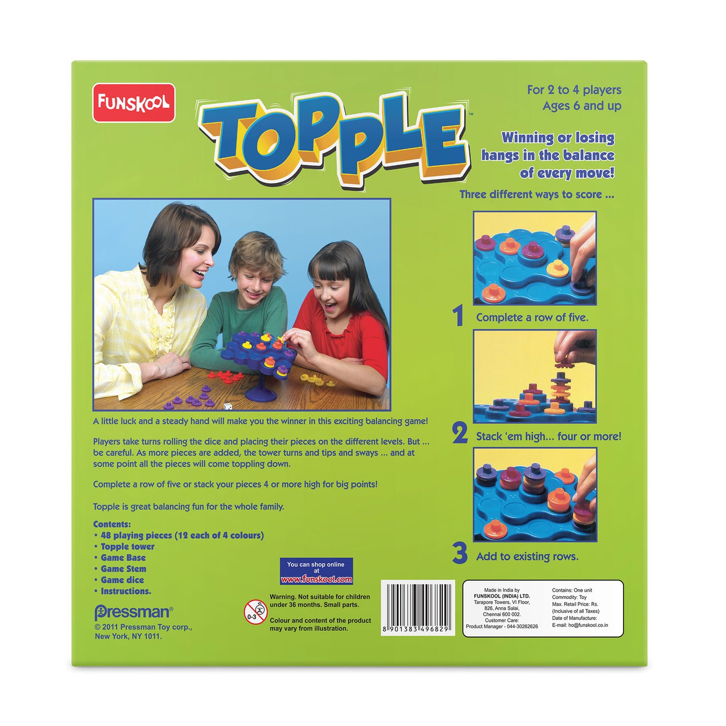 Topple | Board Game | Age :  3 Years + by Funskool