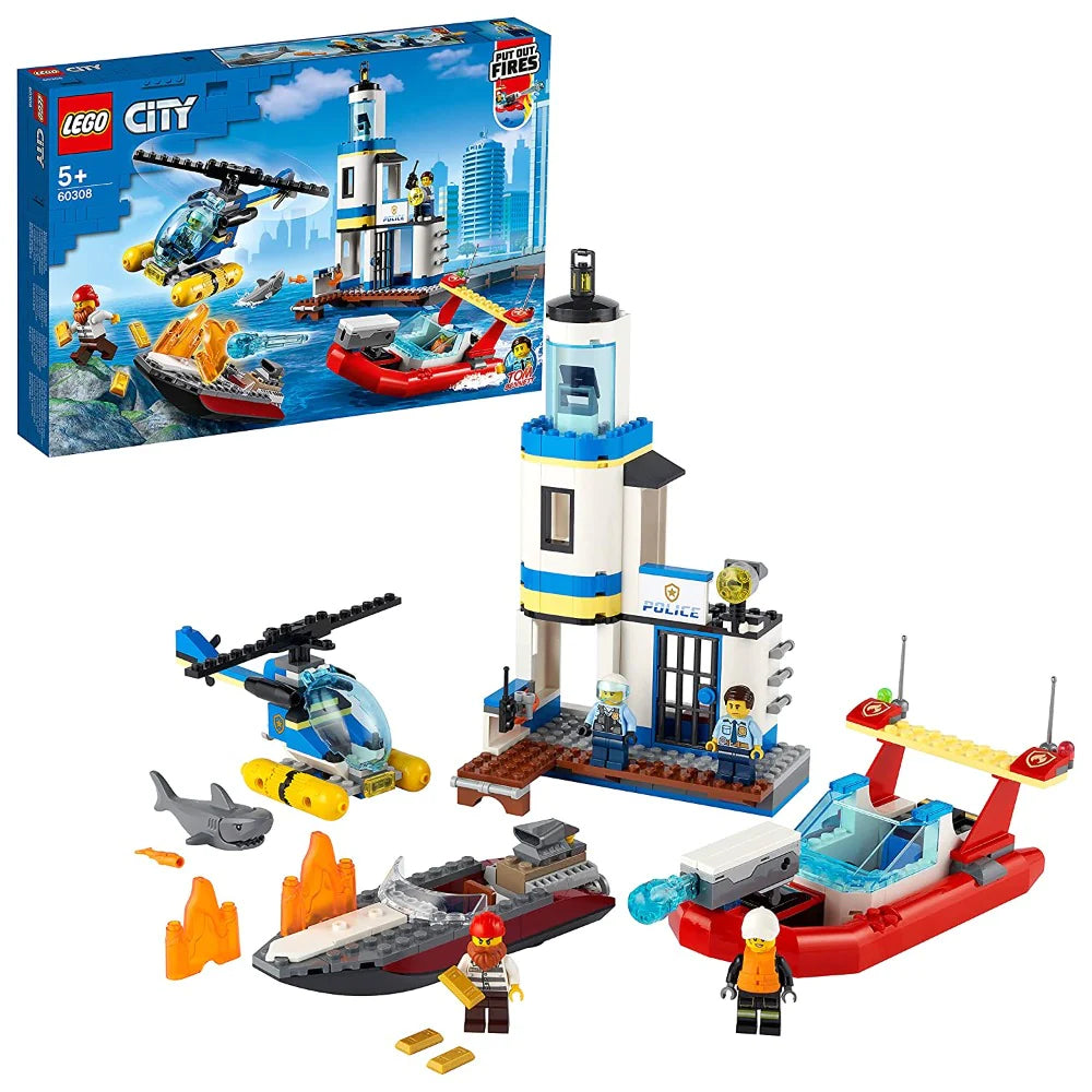 LEGO 60308 City Seaside Police and Fire Mission | 297 Pieces | Age : 5 Years +