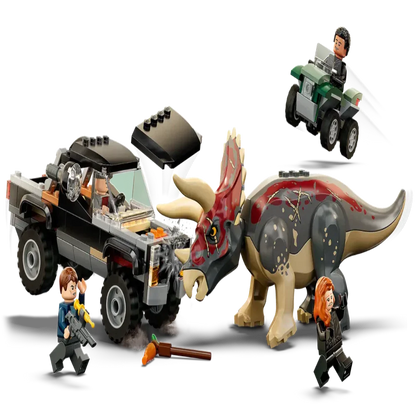 Buy LEGO 76950 Jurassic World Triceratops Pickup Truck Ambush online at kiddie wonderland (India Leading online Toy store ) | Special discount ad best price with free delivery.