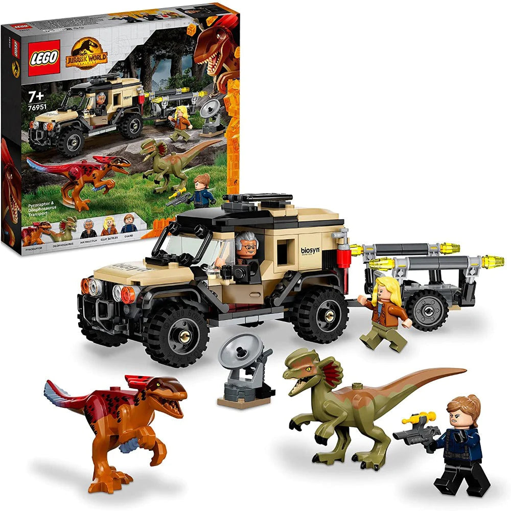 LEGO 76951 | Jurassic World Pyroraptor & Dilophosaurus Transport | Age : 5 Years +