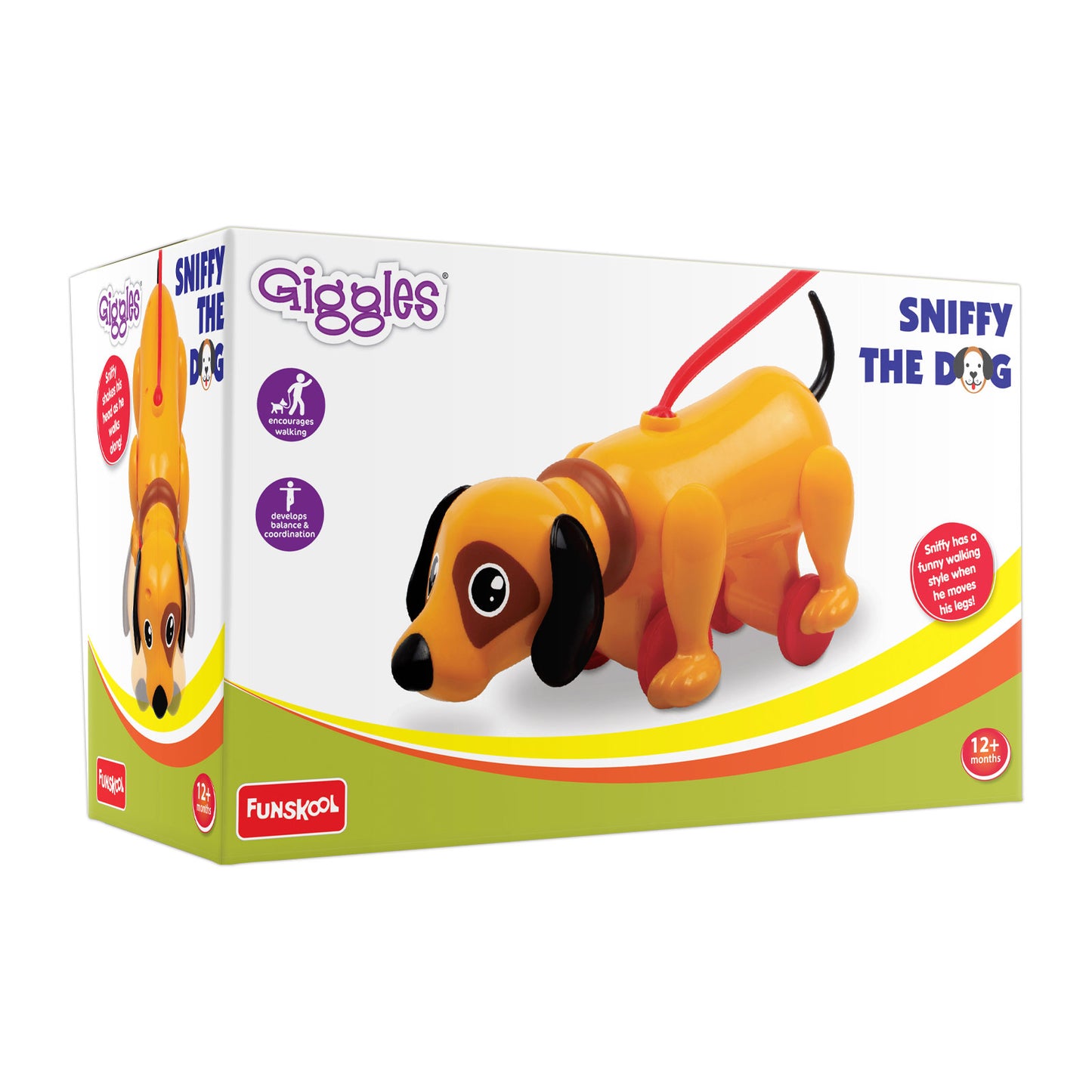 Giggles Sniffy The Dog | Age :  1 Years + by Funskool