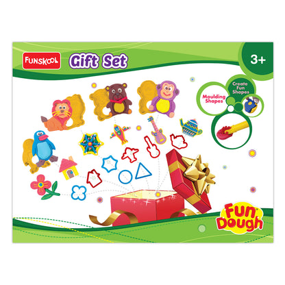 Fundough Gift Girl Boy Gift Set, Multicolour, 13 pieces | Age :  3 Years + by Funskool