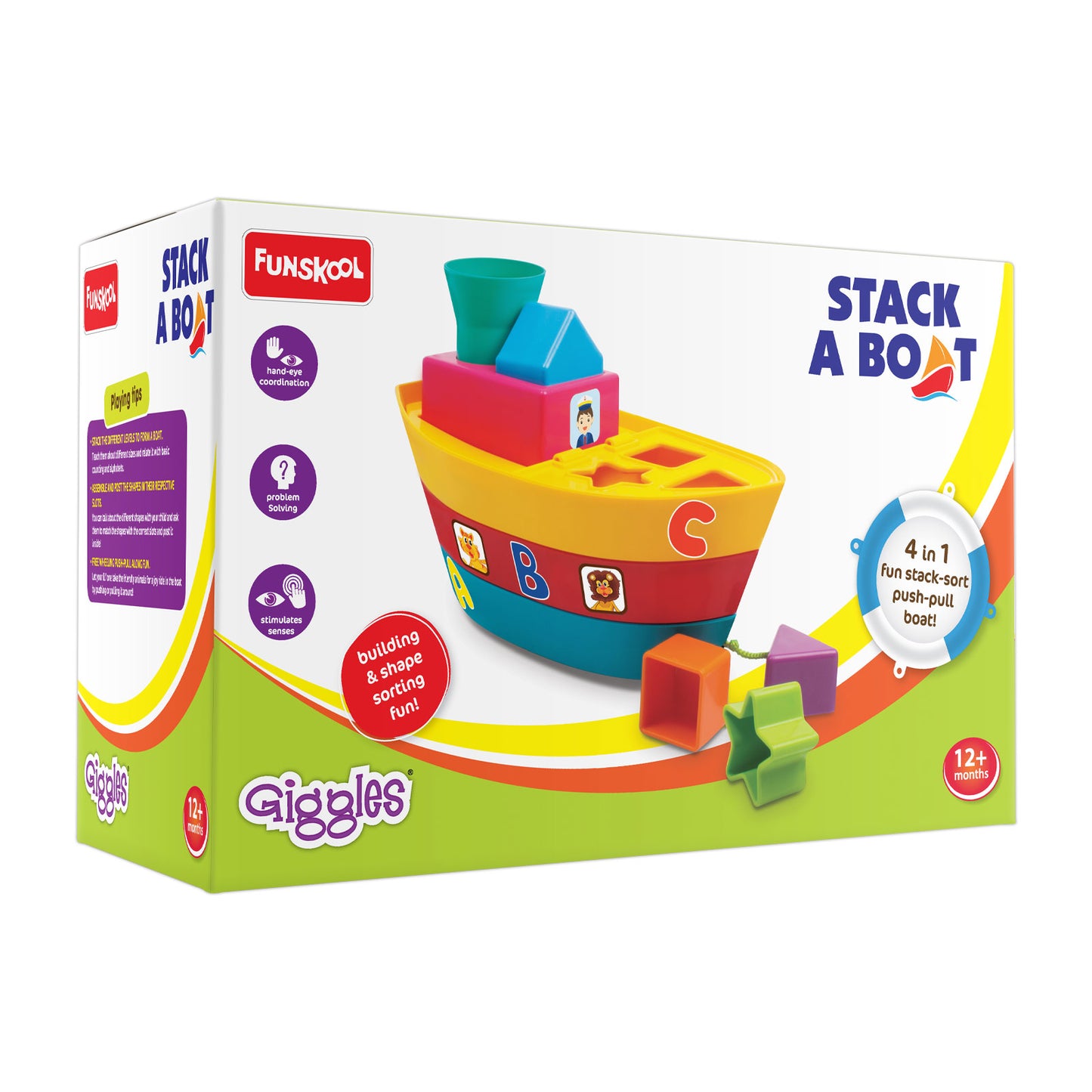 Giggles Stack A Boat | Age :  1 Years + by Funskool