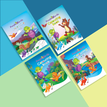 Best Coloring Books for Kids - Set of 4 | Age : 3 Years+ by Purple Turtle