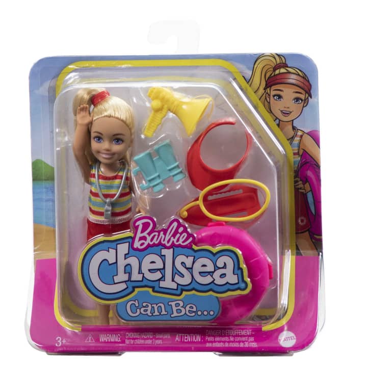Barbie Toys, Chelsea Doll and Accessories Lifeguard Set, Chelsea Can Be : Small Doll | Age :  3 Years + by Mattel