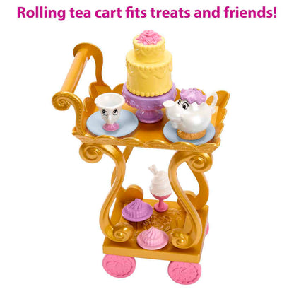 Disney Princess Toys, Belle’S Tea Time Cart Doll and Playset | Age :  3 Years + by Mattel