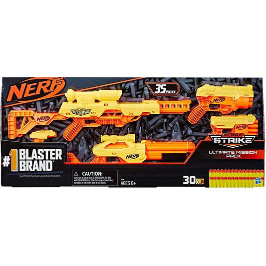 NERF 35-Piece Alpha Strike Ultimate Mission Pack | Includes 5 Blasters And 30 Official Elite Darts | For Kids, Teens, Adults