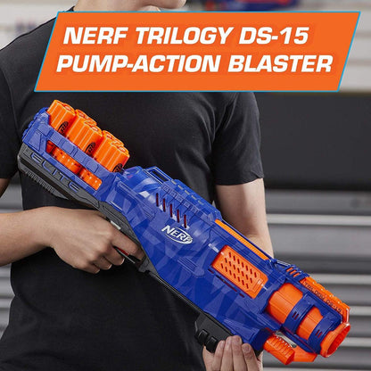 Nerf Trilogy DS-15 N-Strike Elite Toy Blaster With 15 Official Elite Darts And 5 Shells