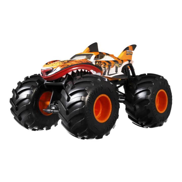 Hot Wheels Monster Trucks 1:24 Scale Vehicle - Tiger Shark | Age :  3 Years + by Mattel