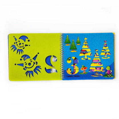 1234 Stencilling Book - Fun Early Learning Activity Book | Age : 3 to 7 Yrs by Purple Turtle