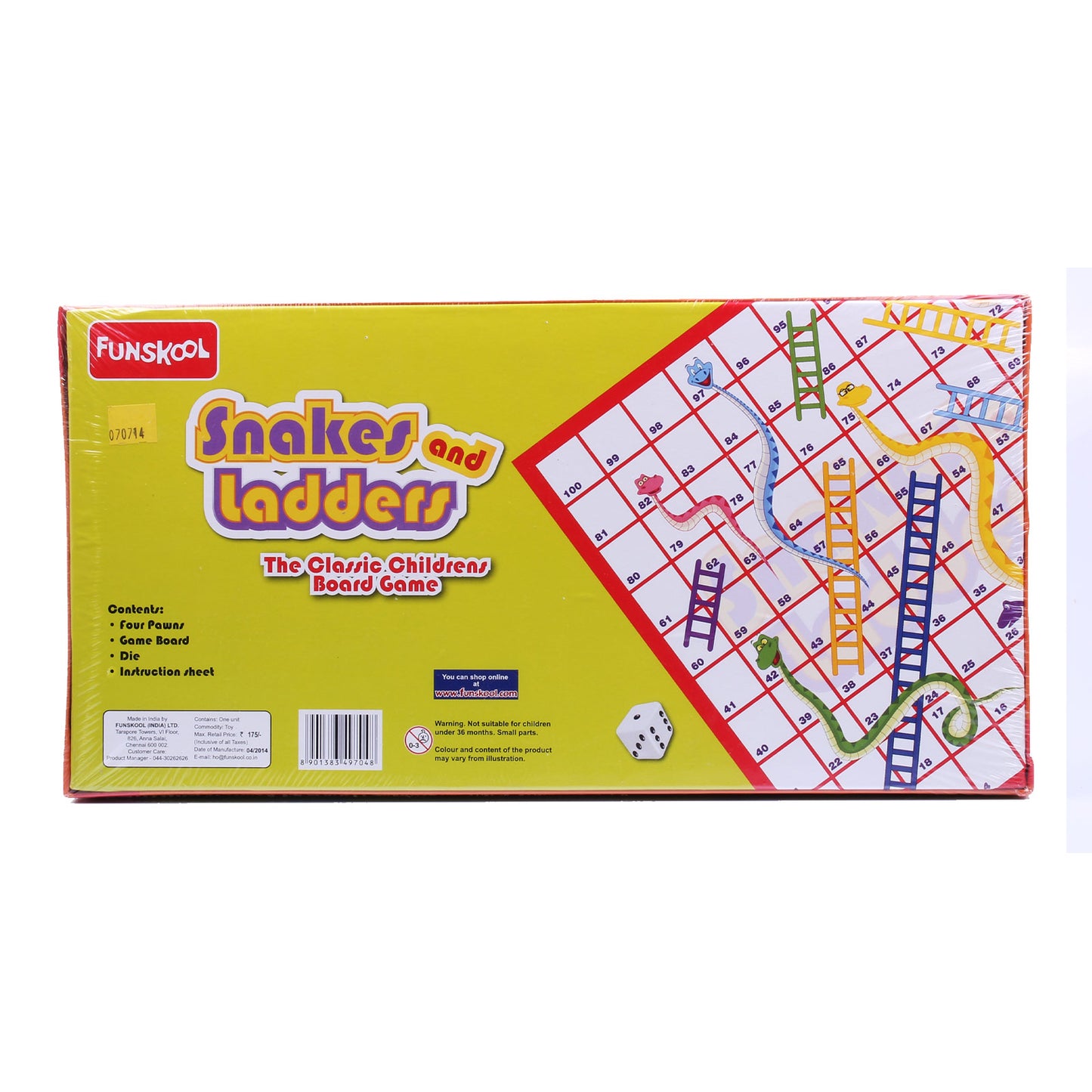 Snakes and Ladders | Board Game | Age :  3 Years + by Funskool