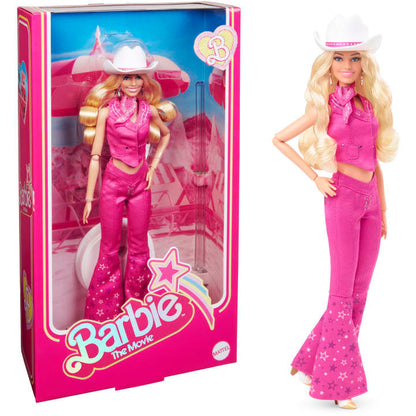 Barbie the Movie Collectible Doll, Margot Robbie As Barbie In Pink Western Outfits | Age :  3 Years + by Mattel