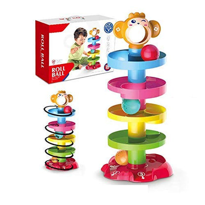 5 Layer Plastic Stack, Drop and Go Ball Drop and Roll Swirling Tower Ramp | Age : 9 Months +