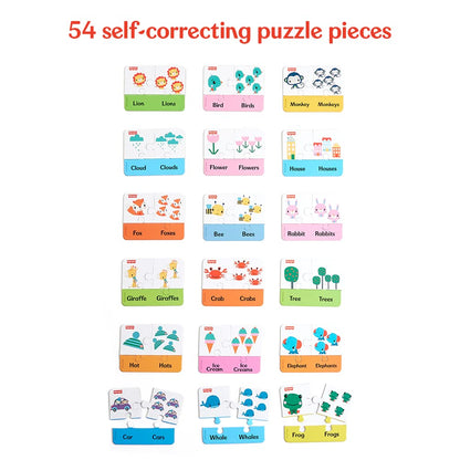 One & Many | 54 Pieces Singular & Plural Learning Puzzles | Learning and Development Puzzles | Age :  3 Years + by Fisher Price