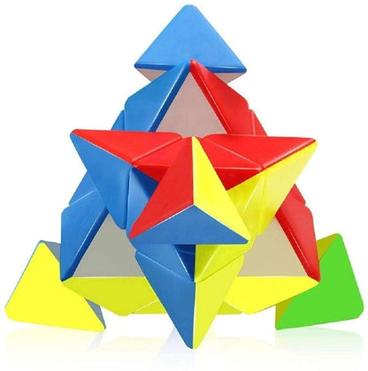 Speed Pyramid Cube | Brainstorming Puzzle Cubes Game Toy | Age : 2 Years+