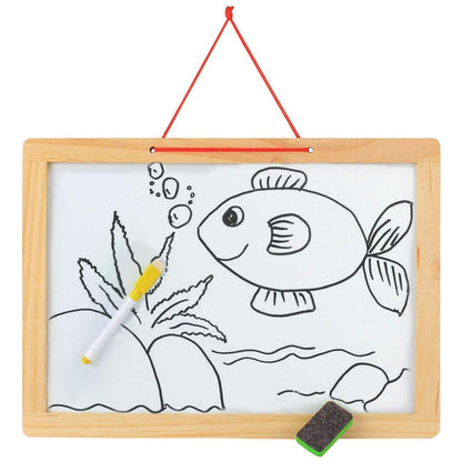 Multifunctional Magnetic Wooden Chalkboard | Whiteboard | Blackboard | Age : 12 Months+