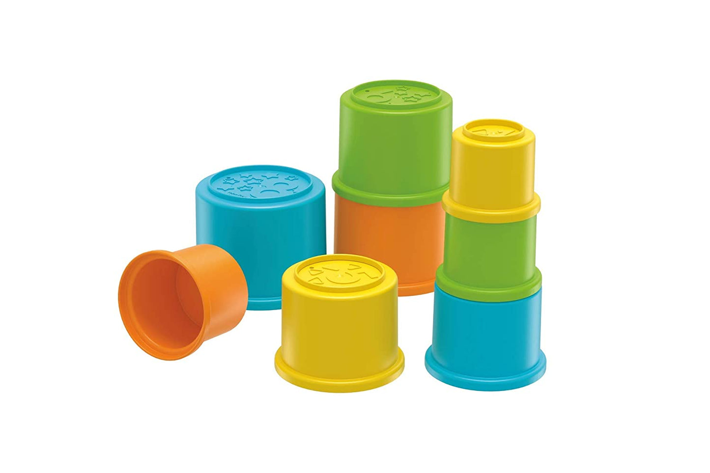 Plastic Stacking Cups | Multicolor |3 pieces | Age :  0-18 Months by Fisher Price
