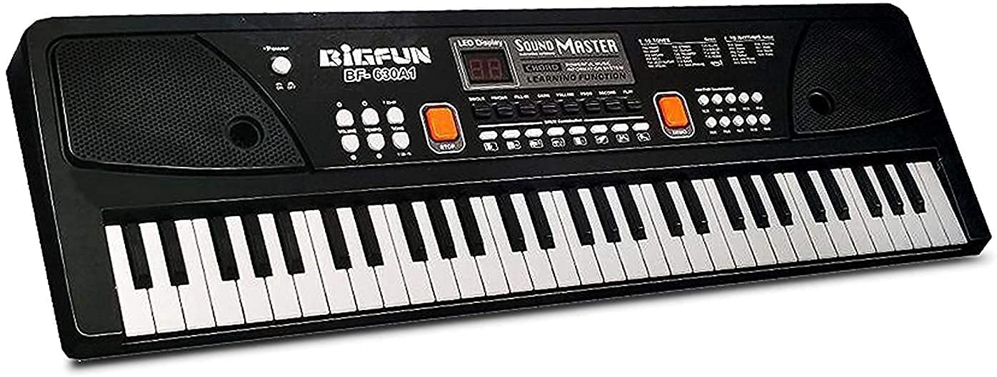 630A1 61-Key Electronic Teaching Keyboard Piano | LED Display | Age : 12 Months + by Bigfun
