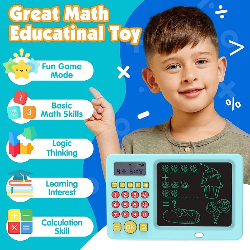 Tablet | Writing Pad | Early Education 2 in 1 Math Game Calculator | LCD Screen | Age :  3 Years +