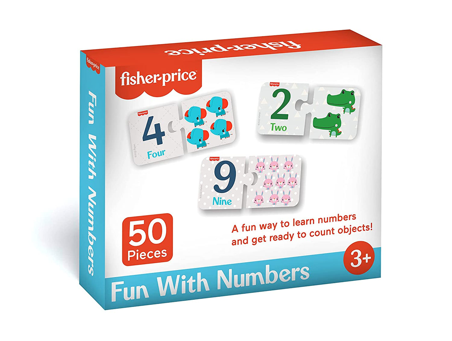 Fun with Numbers Puzzle | 50 Pieces Numbers Matching Puzzle | Learning and Development Puzzles | Fun & Learn with Colorful Puzzles | Age :  3 - 5 Years by Fisher Price
