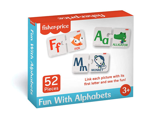 Fun with Alphabets Puzzles | 52 Pieces Alphabet Matching Puzzles | Learning and Development Puzzles | Fun & Learn with Colorful Puzzles | Age :  3-5 Years + by Fisher Price