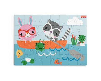 Amazing Animals Puzzles | 60 Pieces 3 in 1 Jigsaw Puzzles | Learning and Development Puzzles | Age :  5 Years + by Fisher-price