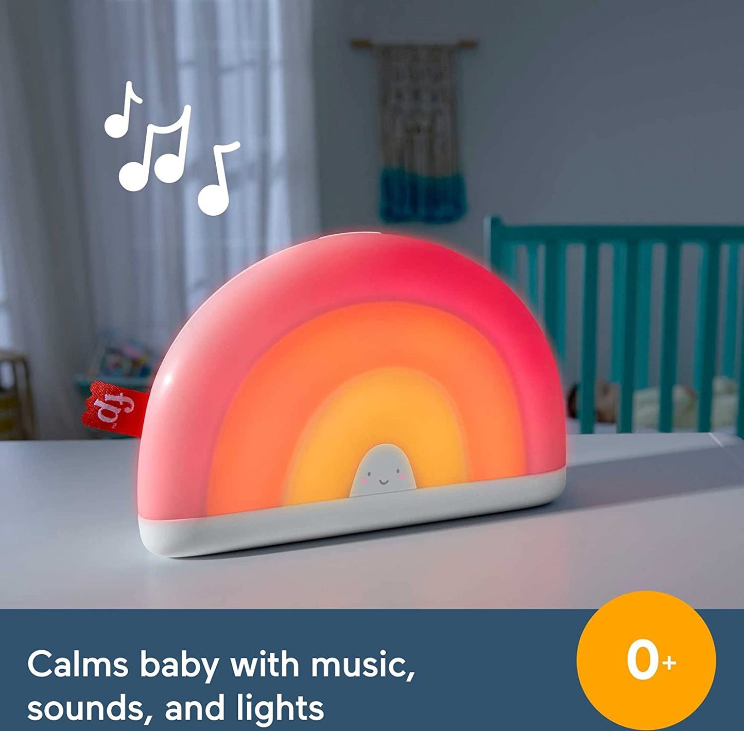 Soothe & Glow Rainbow Sound Machine with Music and Lights for Babies | Age :  0 Years + by Fisher Price