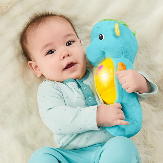 Soothe & Glow Seahorse | Blue | Plush Sound Machine Toy | Age :  0 Years + by Fisher Price
