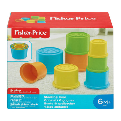 Plastic Stacking Cups | Multicolor |3 pieces | Age :  0-18 Months by Fisher Price