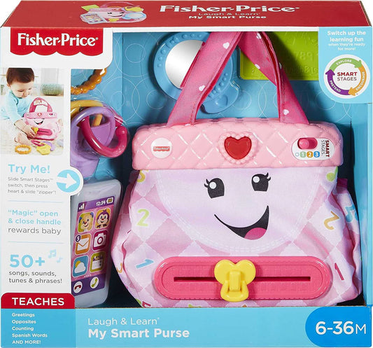 Smart Purse |  Learning Toy with Lights | Smart Stages Educational Content for Baby and Toddler | Age :  0-3 Years by Fisher Price
