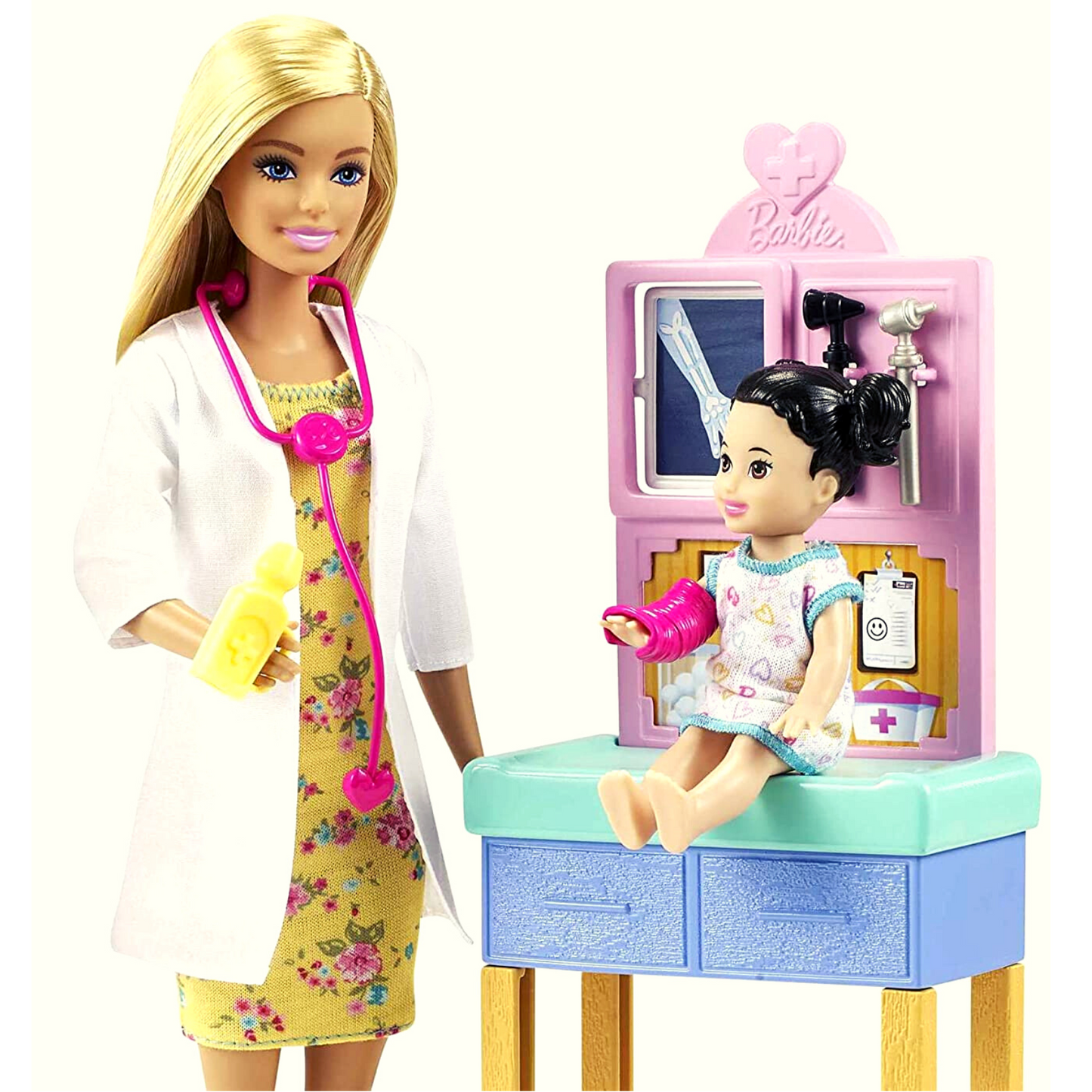 Barbie doll set with Accessories -Pediatrician Playset | Size : 12 Inch | Age :  3 Years + by Mattel