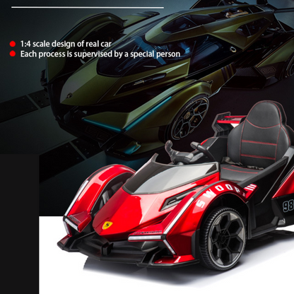 Lamborghini Sports Ride on car | Remote Control | Red | Age :  3 Years +