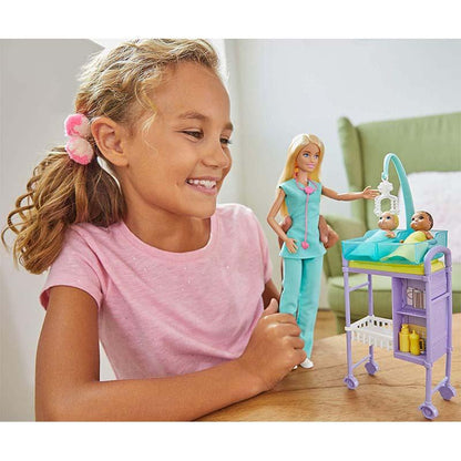 Barbie Baby Doctor Playset with Blonde Doll | Age :  3 Years + by Mattel