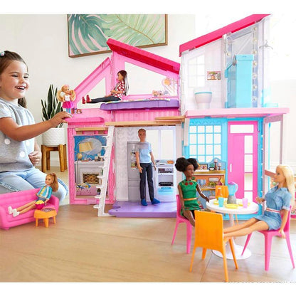 Barbie Malibu Doll House Playset - 2 Stories, 25 Accessories | Age :  3 Years + by Mattel