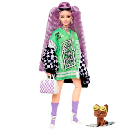 Barbie Doll And Accessories, Barbie Extra Doll With Lavender Hair | Age :  3 Years + by Mattel
