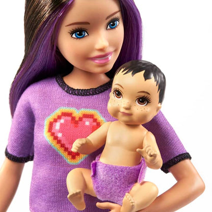 Barbie Skipper Babysitters : Doll & Accessories Set  | Age :  3 Years + by Mattel