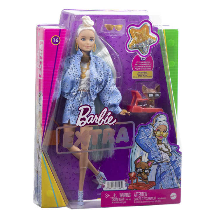 Barbie Doll And Accessories, Barbie Extra Doll With Pet Chihuahua | Age :  3 Years + by Mattel